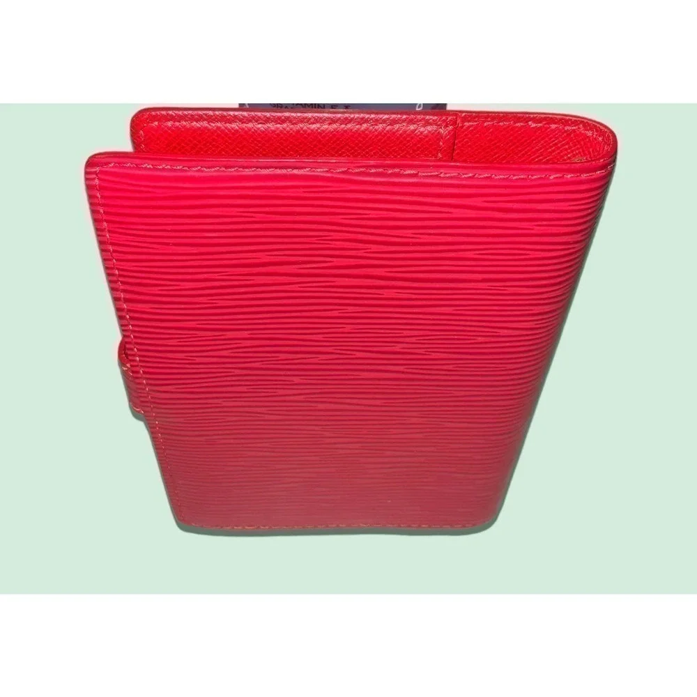 NOT FOR SALE! LOUIS VUITTON Small Red Epi Leather Ring Agenda Cover
